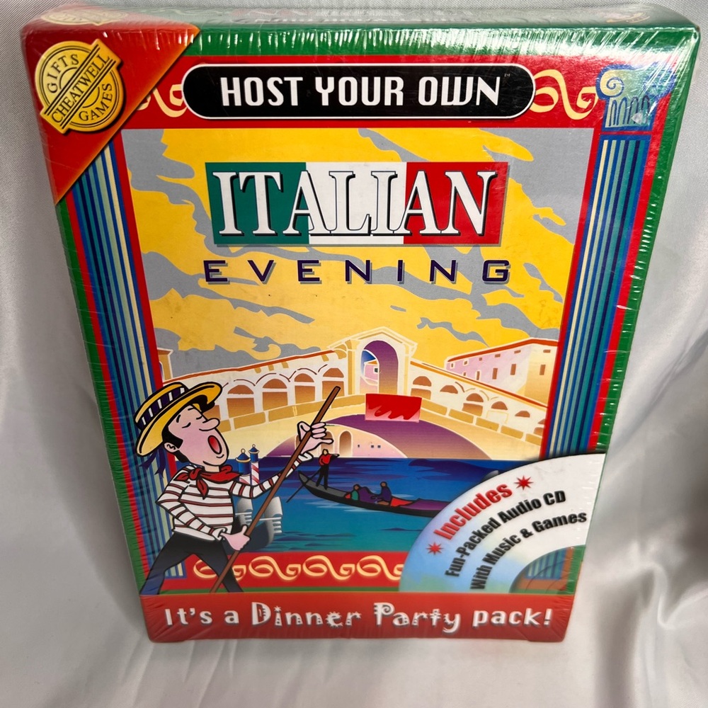 Host Your Own Italian Evening Party Pack - Game, Invitations, Menu, CD- SO FUN!